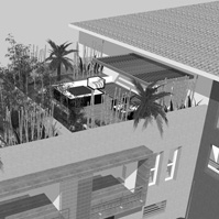Terrasses végétalisées.</p>