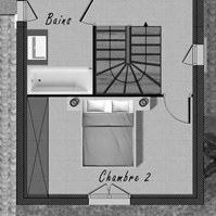 Plan de l’étage de la maison 1 de type 4.<br />