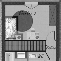 Plan de l’étage de la maison 2 de type 4.<br />